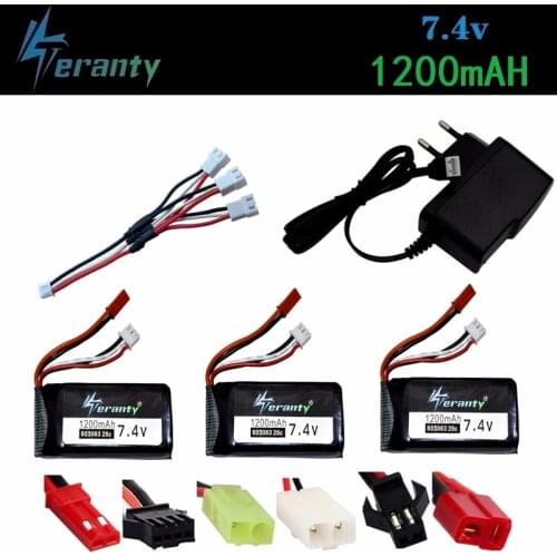 7.4V 1200mAh Lipo Battery + Charger For YiZhan X6 MJX X101 X102h X1Brushless H16 WLtoys V666 V262 V353 V333 V323 battery 803063