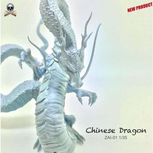 90MM Resin model kits dragon Of China figure DIY toy self-assembled Zai-01