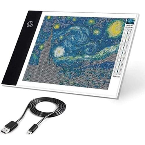 A4 LED Light Pad for Diamond Painting USB Light Box Dimmable Light Board,5D DIY Diamond Painting Tools Accessories
