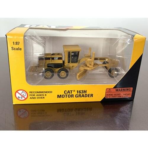 1:87 Motor Grader CAT 163H Engineering vehicle bulldozer Loader road roller Construction car model toy kids gift collections