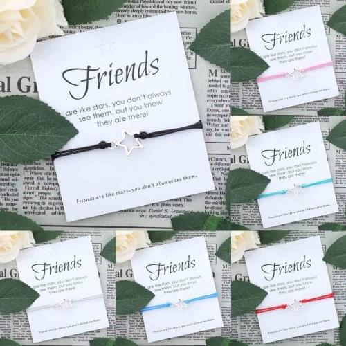 Friends Are Like Stars Bracelet Good Friends String Stars Bracelet for Women Men Friendship Best Friend BFF Gift
