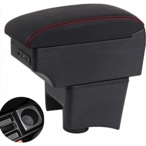 For Volkswagen Polo Mk5 6R Vento Armrest box central Store content box with USB interface