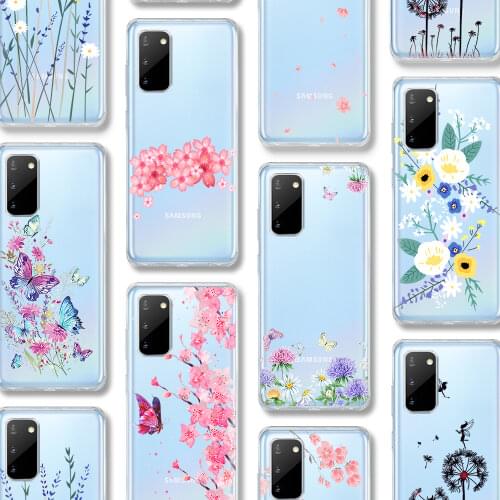 Flower Leaf Case for Samsung Galaxy A51 A50 S20 S10 A71 A70 A40 S9 S8 A30 A20 A31 A21 S10e Note 20 10 9 Ultra Plus Lite Silicone