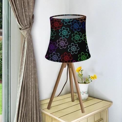 Black Floral Print Lamp Shade for Table Lamp Wall Lamp Fabric Light Shade Home Decor Bedroom Table Lampshade