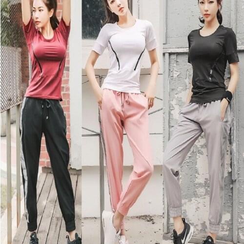 Damdos New Breathable Speed-Dry Female Yoga Suit Casual Running Tight Professional Slimming Fitness Suit
