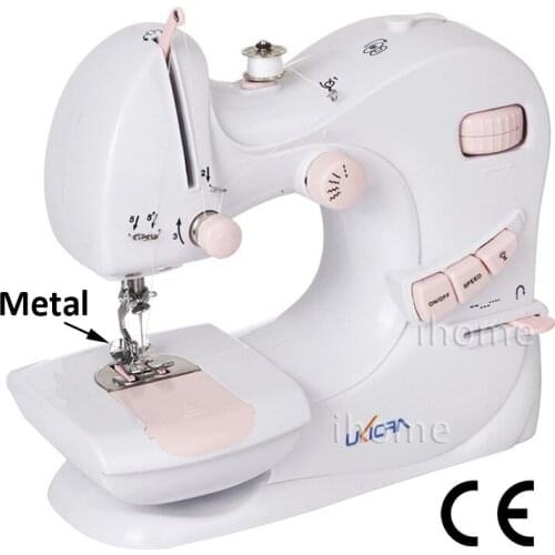 Home Electric sewing Machine Twin Needle and Reverse 5 Stitches Sewing LED light Kids Sewing machine CE Household
