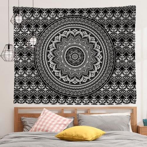 Indian Mandala Tapestry Wall Hanging Bohemian Beach Throw Rug Blanket Camping Travel-Mattress Bohemian Sleeping Pad Art Carpet