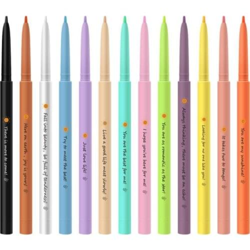 Guicami 13 Color Gel Eyeliner Pencil Automatic Waterproof Eye Makeup Long Lasting Shimmer Super Pigmented Eye Liner Makeup TSLM1