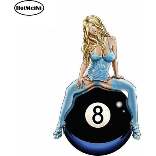 HotMeiNi 13cm x 8.6cm Car Sticker Pin up Girl Graphics Lethal Threat 8 Ball Girl Decal Sticker Car SUV