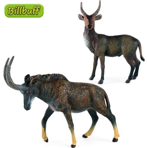 Simulation Animals Plastic Action PVC Solid Models Antelope Figures Collection Toys for children Educational Kids Cognition Gift