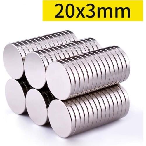 20mm x 3mm Round Neodymium Magnets 20x3mm Dia 20mm Thick 3mm N35 Super Strong Disc Countersunk Ring Rare Earth NdFeB Magnet Disk