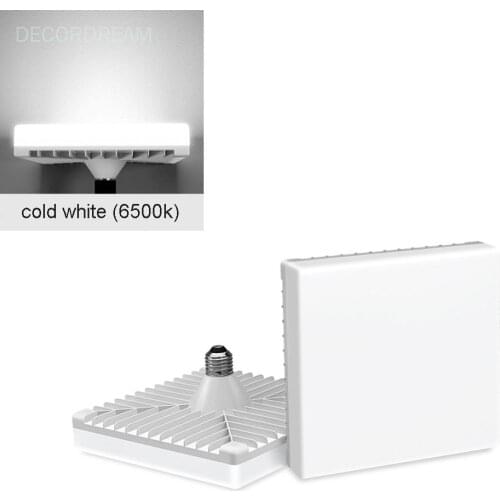 AC 220V-265V Square E27 LED Bulb Durable Flat Lampshade Rotatable Indoor Ceiling Light Bulbs Living Room Bulbs Cold White Lamp