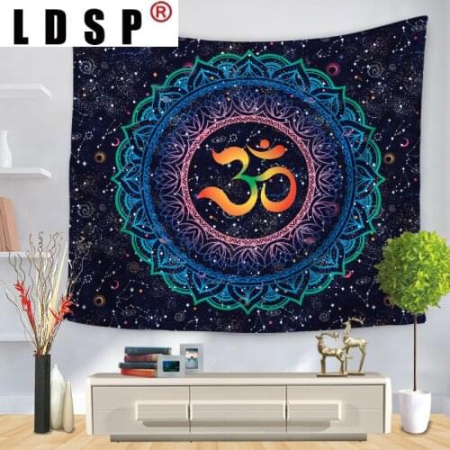 LDSP Psychedelic India Mandala Tapestry Wall Hanging Covering Rug Background Cloth Beach Mat Blanket Art Bedroom Dorm Home Decor
