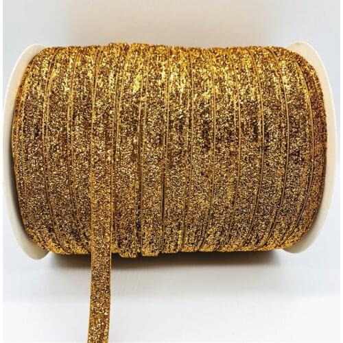 6/10/15/20/25/38MM Golden Wire Ribbon Handmade Wedding Party Decoration Ribbon For Gift Wrapping DIY Hair Bows Crafts