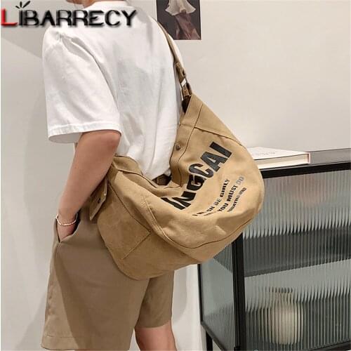 Fashion Letter Pattern Design Ladies Shoulder Bag Large-capacity Design Teenager School Bag Quality Canvas Women Messenger Bags
