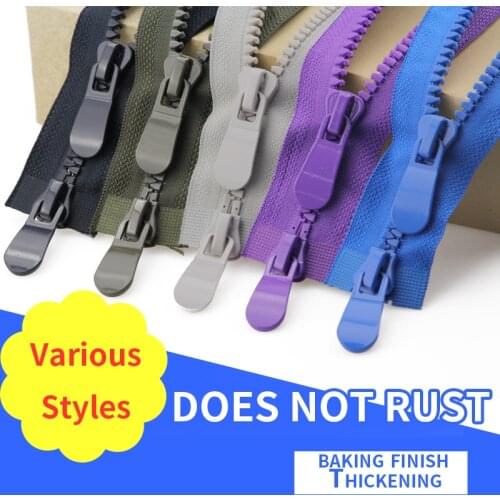 8# 15# Double Sliders Resin Zippers 70 80 90 95 100 120 150cm for sewing garment