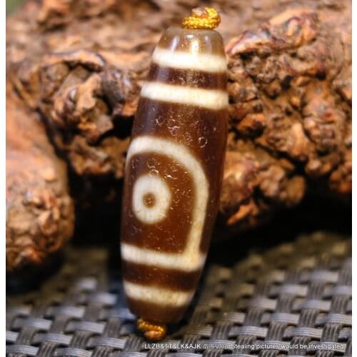 Power Energy Tibetan Old Agate 2 Eye Love Symbolize dZi Bead Amulet AAA ZY Timestown UPD519A27 Fit For Bracelet