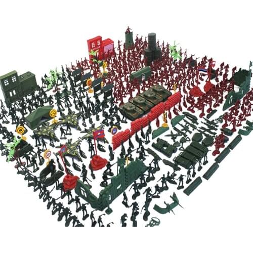 330 Pieces Army Base Set 4cm Soldiers & Accessories - Tanks, Fighter & More