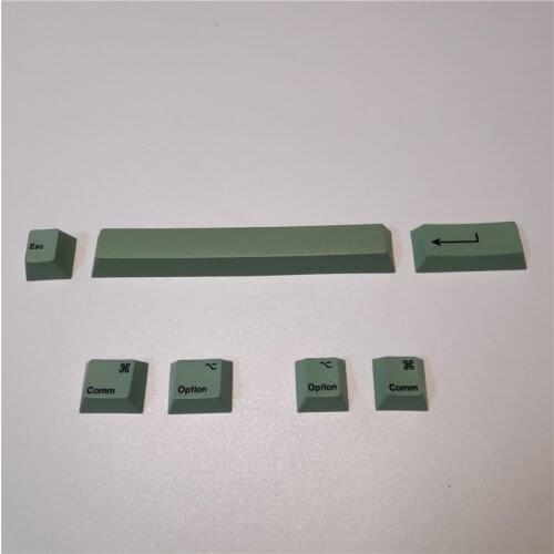 Cherry profile PBT keycap set green spacebar 6.25u enter esc Mac add on for mx mechanical keyboard