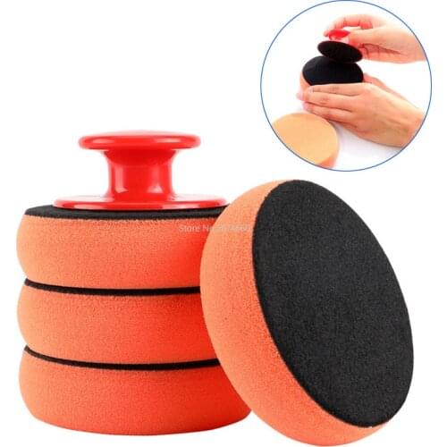 5Pcs/Set 4 Inch/100MM Buffing Polishing Pad Flat Sponge Buffing Polisher Pads Kit for Car Auto Polisher Glass Polishing wax kit