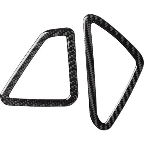Genuine Carbon Fiber Car Dashboard Side Air Outlet Frame Cover Stickers For BMW X5 X6 f15 f16 2014-2017