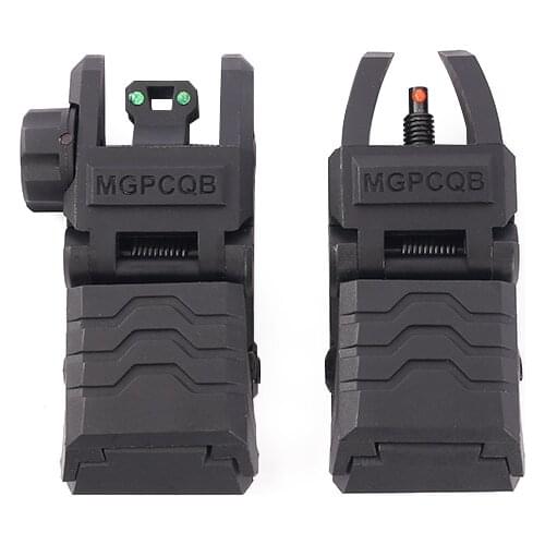 Polymer Tactical AR15 Back Up Flip Up Front And Rear Sight Fiber Optic Iron Sight for Hunting Rifle Scope Accessories
