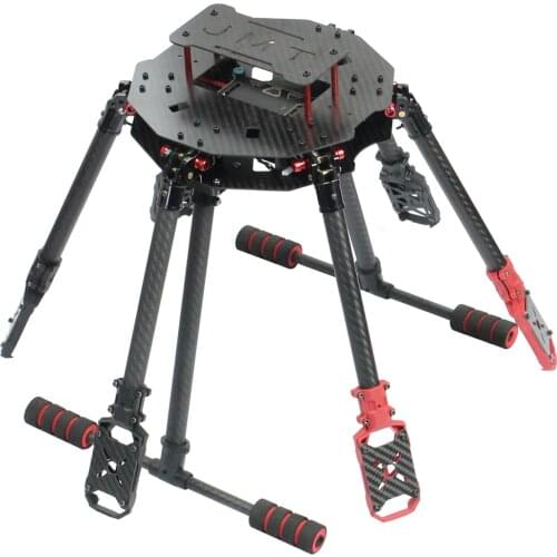 Feichao Saker610 610mm /Saker675 675mm6-axles Carbon Fiber Fold Rack DIY RC Drone Hexacopter Frame Kit Landing skid Motor Mount