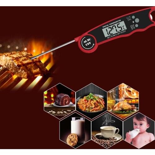 1pcs Barbecue Thermometer Foldable BBQ Smoker Grill Temperature Gauge BBQ Pit Smoker Grill Thermometer -50-300℃ Bottle Opener