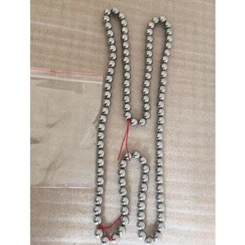 Titanium gray Beads Ball Bead with holes Bracelet Necklace Buddha Beads Can DIY