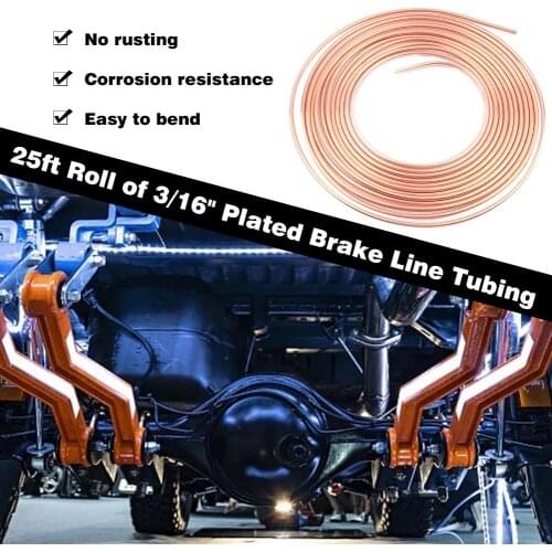 Brake Tube Copper Plated Tube Rust-free Durable Outer Diameter Copper Car Brake Line Tube