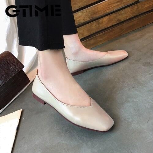 Fashion Low-heeled Anti-skid Shoes Women Summer Autumn Skid-proof Square Toe Flat Korea Style Sandals Shoes Shallow Simple Shoe
