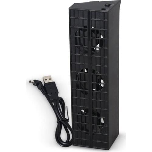 USB External Super Turbo Temperature Exhauster Control Auto Cooling Fan Cooler 5 fans with USB Cable for PS4 Slim Gaming Console