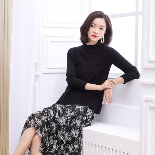 Spring & winter women knitting cashmere sweater long sleeves female Casual Solid fashion thin pullover Ladies winter sweaters