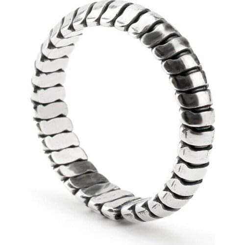 Classic 925 Sterling Pure Silver Simple Design Twist Round Shape Finger Rings for Women Lovers Personality Wedding Jewelry Gift