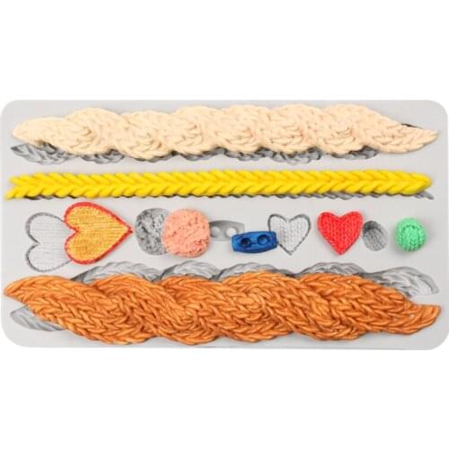 DIY cable Liquid silicone mold Fondant baking tool cake mould cake decorating tools Valentines Easter