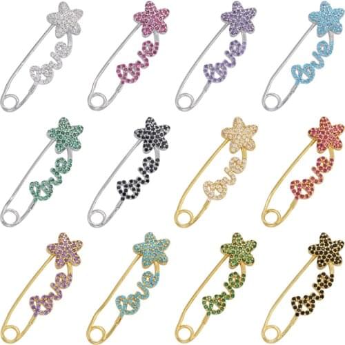 ZHUKOU gold silver color star pendants crystal candy charms for women DIY Necklace earrings jewelry accessories wholesale VD954