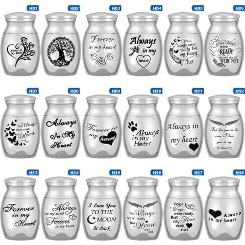 18 Types Human Ashes For Pets Memorials Stainless Steel Dog Cremation Urn Casket No Deformation Funeral Birds Cat Container
