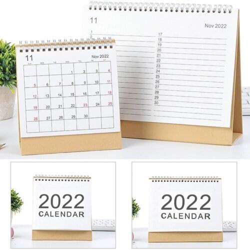 YYDS 2022 Simple Desktop Calendar English Coil Daily Monthly Planner Schedule Yearly Agenda Organizer Home Office