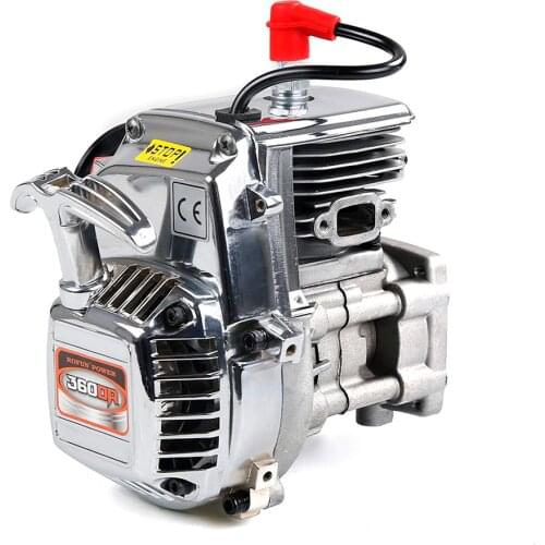 36cc Single-cylinder Two-stroke Double-ring Four-point Fixed Easy-start Engine for 1/5 RC Gasoline Model Car - LT Chrome Plated