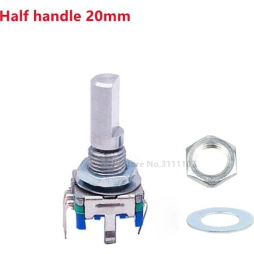 5PCS/LOT Plum Handle 20mm Rotary Encoder Coding Switch EC11 Digital Potentiometer with switch 5 Pin