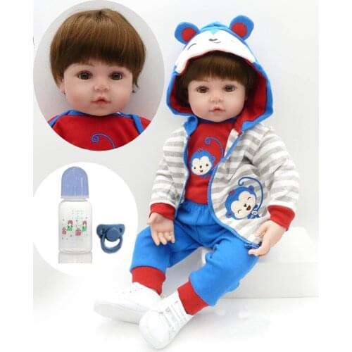 60cm Handmade Lifelike Baby Silicone Vinyl Boy Girl bebe Reborn Toddler Newborn Dolls gift toys