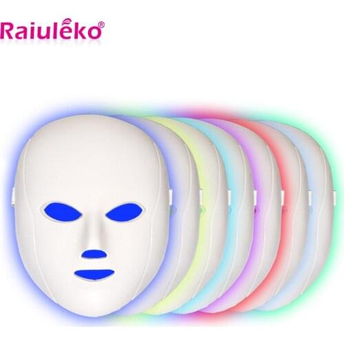 7 Color LED Mask For Face Neck EMS Micro-current Anti Wrinkle Acne Removal Neck Skin Rejuvenation Korean Photon Therapy Machine