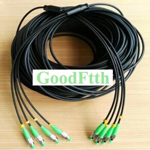 Tactical Field TPU Armoured armored Patch Cord FC-FC APC FC/APC-FC/APC SM 4 Cores Fibers GoodFtth 100-500m