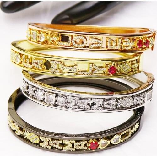 DIY Names bangles multi Charms bangles free design order the bangle and charm seperate leave message to pick the special 51241