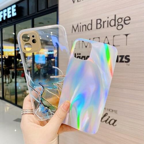 Watercolor Painting Phone Case for Samsung S21 PLUS ULTRA S21 FE Clear Shockproof Plating Back Cover for A02 A12 A52 A72 A22 A82