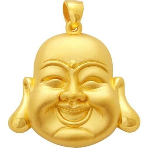 PURE 24K YELLOW GOLD LAUGH BUDDHA PENDANT 5.44G