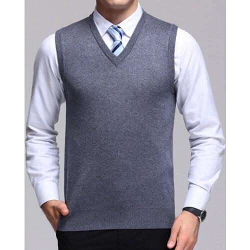 Gift For Father/Dad Winter Autumn Spring Business Sweaters Sleeveless Cardigans Sweater Vest
