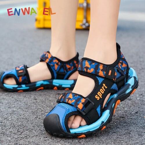 ENWAYEL Children Kids Sandals For Boys Shoes Girls Summer 2021 Fashion Camouflage Beach Sandles Sandalias Non-Slip Personality