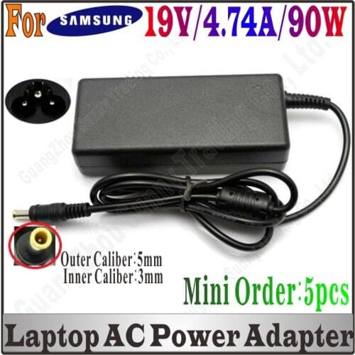DHL Shipping 50pcs/Lot 19V 4.74A 90W AC Adapter Charger For sumsung NBP001324-00 API3AD05 AA-PA1N90W BA44-00215A