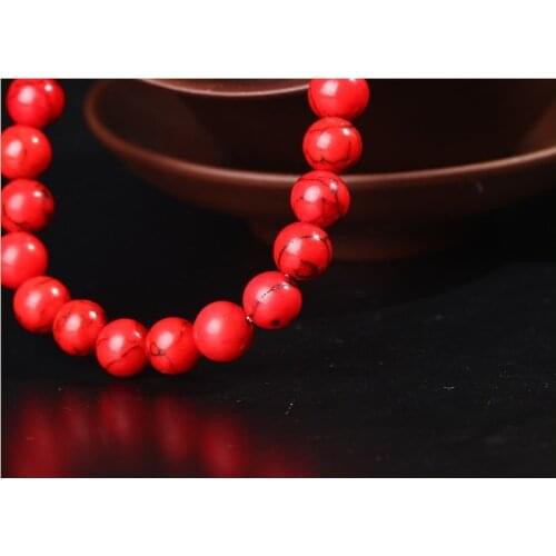 STENYA Red Color Elastic Cord Bracelets Gem Natural Stone Stretch Women Bracelet Pulserase Jewelry Ropes Expandable 6-8-10-12mm